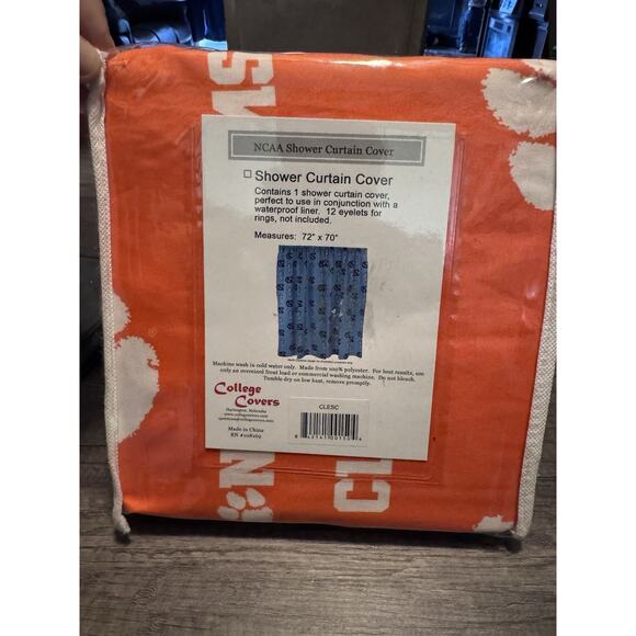 NCAA College Shower Curtain Cover, Clemson - Picture 1 of 2